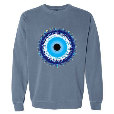 Evil Eye Nazar Protect From Evil Greek Turkish Graphic Garment-Dyed Sweatshirt