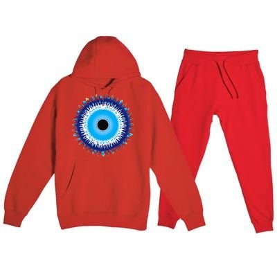 Evil Eye Nazar Protect From Evil Greek Turkish Graphic Premium Hooded Sweatsuit Set