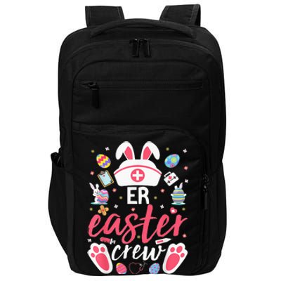 ER Easter Nurse Crew Easter Day Emergency Room Nurses Bunny Impact Tech Backpack