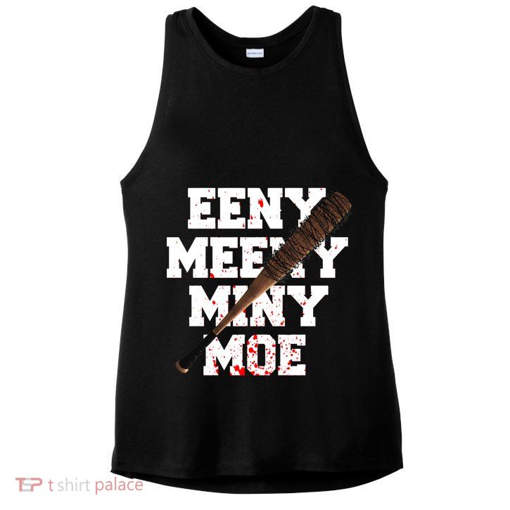 Eeny Meeny Miny Moe Neagan Zombie Killing Walkers Bloody Bat Ladies PosiCharge Tri-Blend Wicking Tank