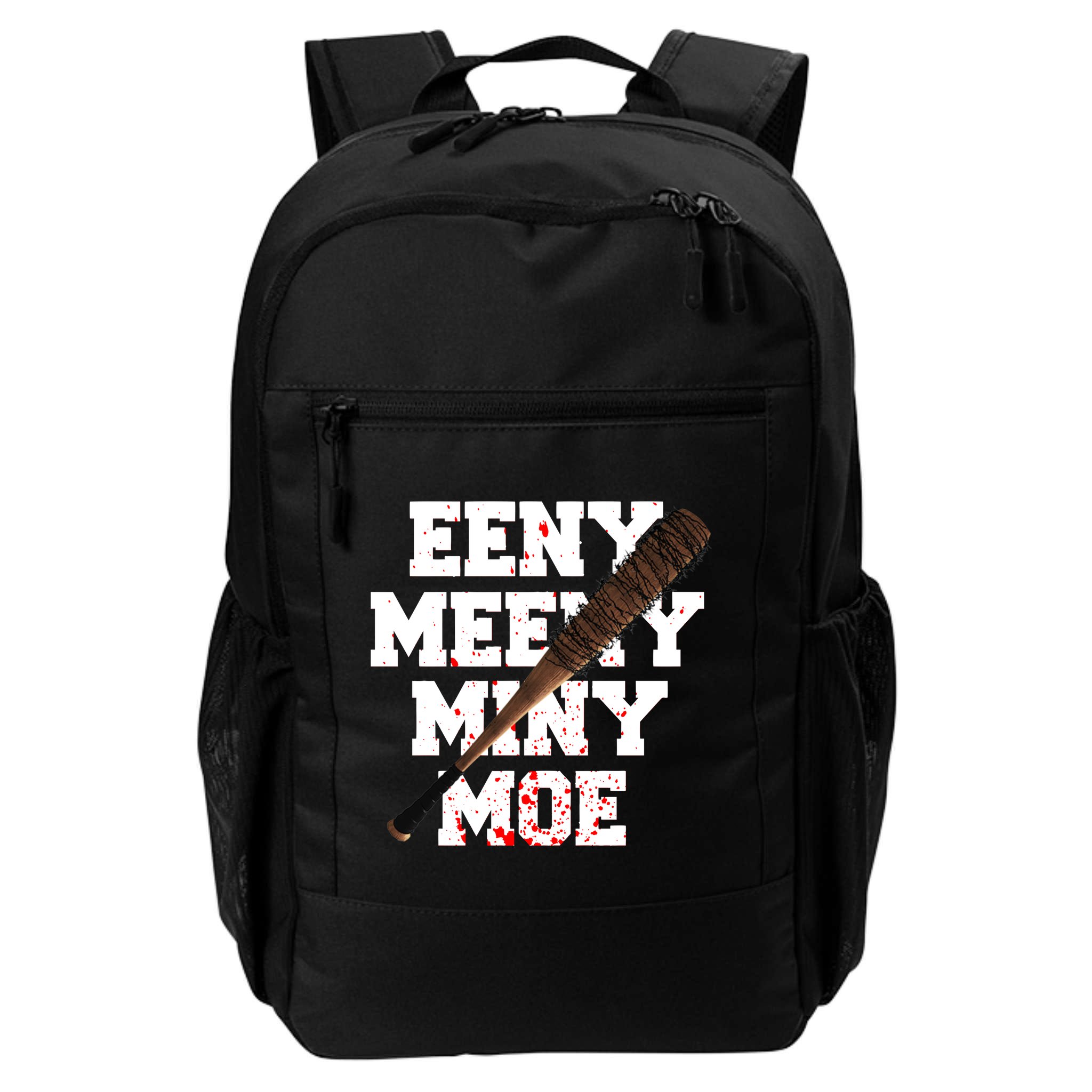 Eeny Meeny Miny Moe Neagan Zombie Killing Walkers Bloody Bat Backpack