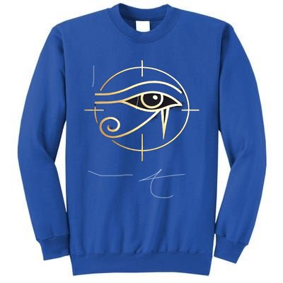 Egypt Eye Of Horus Golden Minimalist Symbol Modern Art Meaningful Gift Tall Sweatshirt