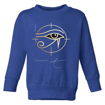 Egypt Eye Of Horus Golden Minimalist Symbol Modern Art Meaningful Gift Toddler Sweatshirt