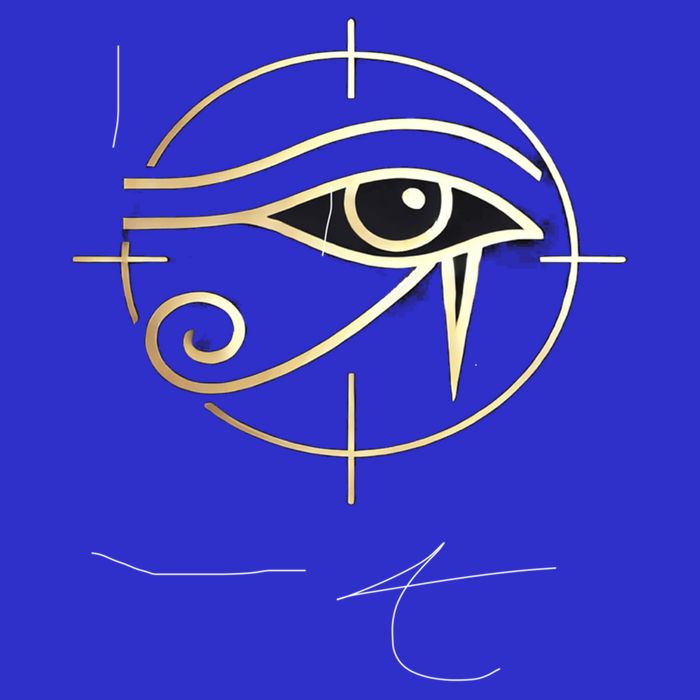 Egypt Eye Of Horus Golden Minimalist Symbol Modern Art Meaningful Gift Visor