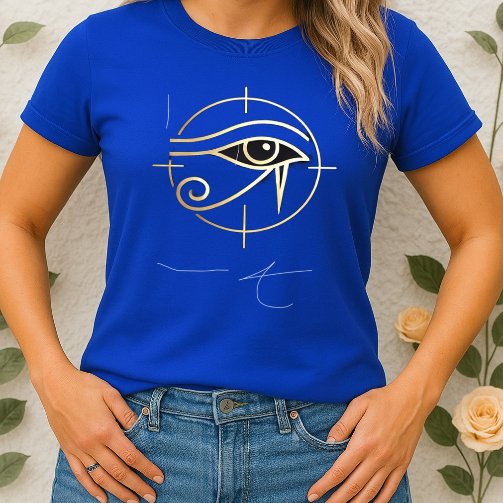 Egypt Eye Of Horus Golden Minimalist Symbol Modern Art Meaningful Gift Womens T-Shirt