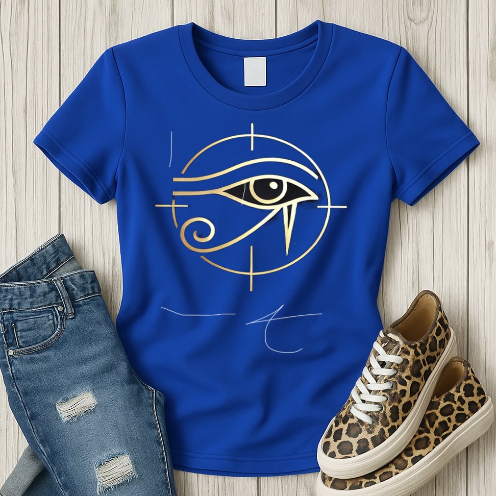 Egypt Eye Of Horus Golden Minimalist Symbol Modern Art Meaningful Gift Womens T-Shirt