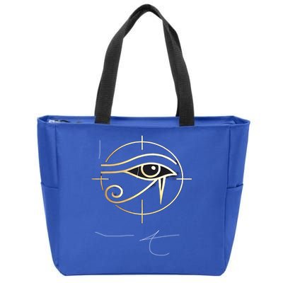 Egypt Eye Of Horus Golden Minimalist Symbol Modern Art Meaningful Gift Zip Tote Bag