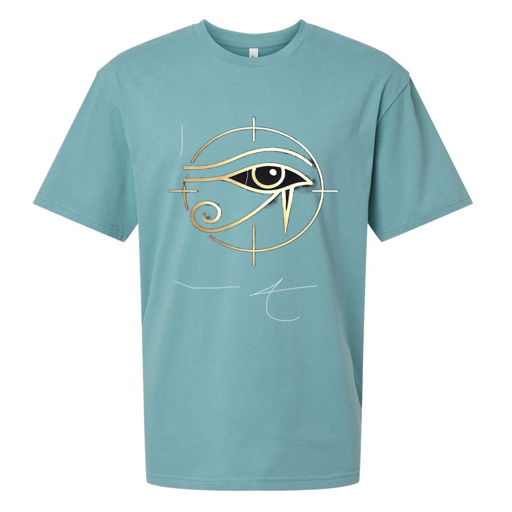 Egypt Eye Of Horus Golden Minimalist Symbol Modern Art Meaningful Gift Sueded Cloud Jersey T-Shirt