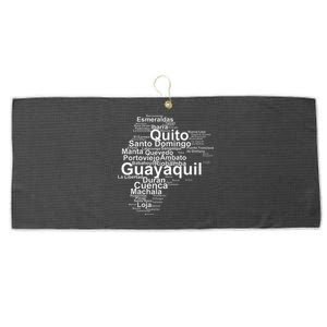 Ecuador Ecuador Outline Ecuador Travel Ecuadorian Ecuador Large Microfiber Waffle Golf Towel