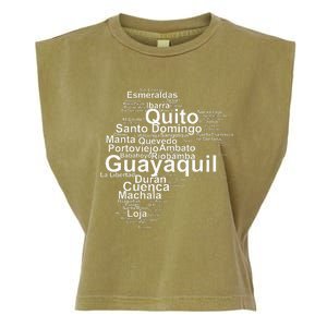 Ecuador Ecuador Outline Ecuador Travel Ecuadorian Ecuador Garment-Dyed Women's Muscle Tee