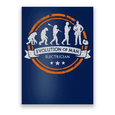 Electrician Evolution Of Man Technical Poster