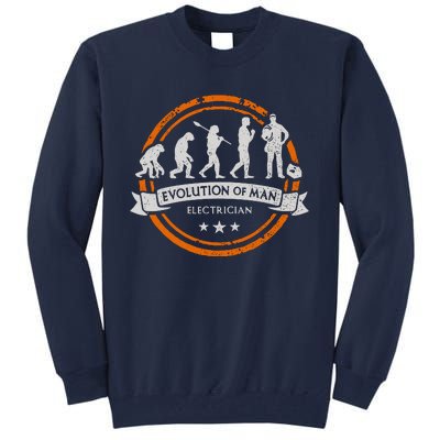 Electrician Evolution Of Man Technical Tall Sweatshirt