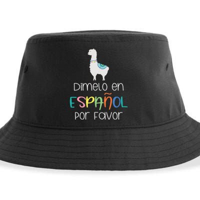 En Espanol Por Favor Maestra Bilingual Spanish Teacher Sustainable Bucket Hat