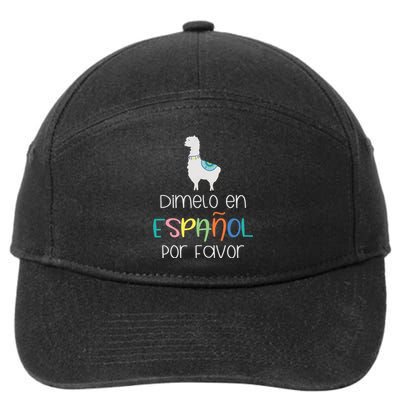 En Espanol Por Favor Maestra Bilingual Spanish Teacher 7-Panel Snapback Hat