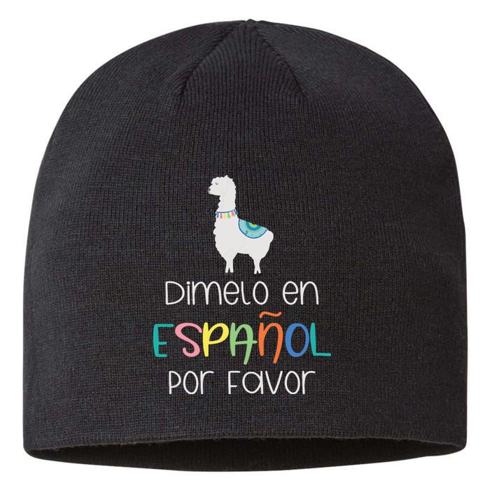 En Espanol Por Favor Maestra Bilingual Spanish Teacher Sustainable Beanie