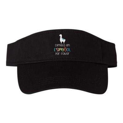 En Espanol Por Favor Maestra Bilingual Spanish Teacher Valucap Bio-Washed Visor