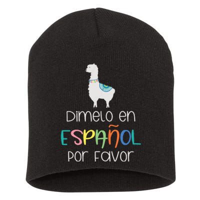 En Espanol Por Favor Maestra Bilingual Spanish Teacher Short Acrylic Beanie