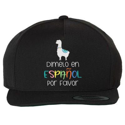 En Espanol Por Favor Maestra Bilingual Spanish Teacher Wool Snapback Cap