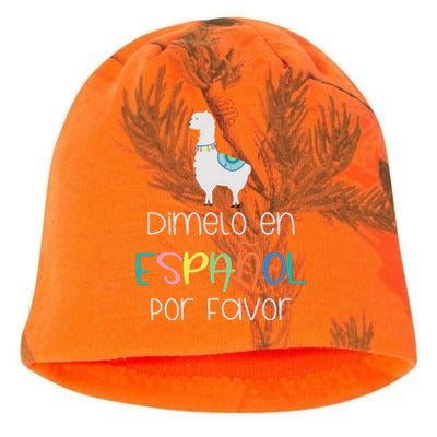 En Espanol Por Favor Maestra Bilingual Spanish Teacher Kati - Camo Knit Beanie