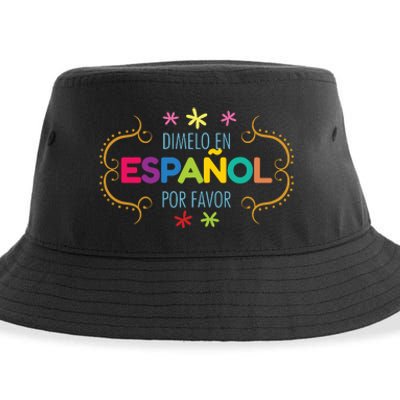 En Espanol Por Favor Spanish Bilingual Teacher Maestra Sustainable Bucket Hat