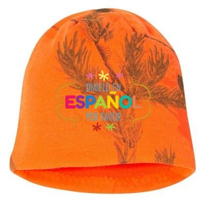 En Espanol Por Favor Spanish Bilingual Teacher Maestra Kati - Camo Knit Beanie