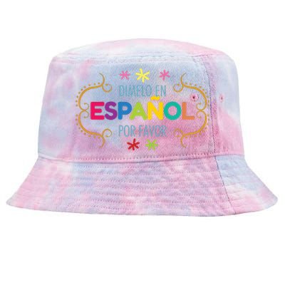 En Espanol Por Favor Spanish Bilingual Teacher Maestra Tie-Dyed Bucket Hat