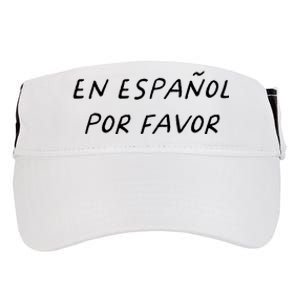 En Espaol Por Favor Spanish Teacher Funny Back To School Adult Drive Performance Visor