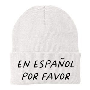 En Espaol Por Favor Spanish Teacher Funny Back To School Knit Cap Winter Beanie