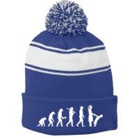 Educator Evolution PreSchool Nurturer Kindergarten Teacher Gift Stripe Pom Pom Beanie