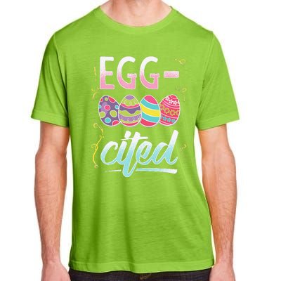 EggCited Easter Party Colorful Confetti Celebrate Adult ChromaSoft Performance T-Shirt