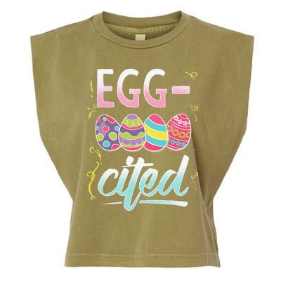 EggCited Easter Party Colorful Confetti Celebrate Garment-Dyed Women's Muscle Tee