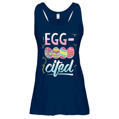 EggCited Easter Party Colorful Confetti Celebrate Ladies Essential Flowy Tank