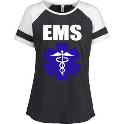 Ems Emt Paramedic Great Gift Emergency Medical Tech Enza Ladies Jersey Colorblock Tee