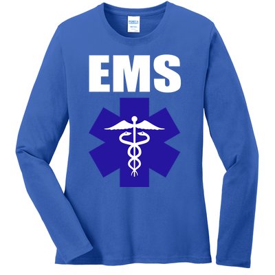 Ems Emt Paramedic Great Gift Emergency Medical Tech Ladies Long Sleeve Shirt