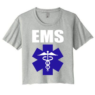 Ems Emt Paramedic Great Gift Emergency Medical Tech Women's Crop Top Tee