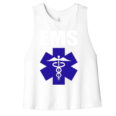 Ems Emt Paramedic Great Gift Emergency Medical Tech Women's Racerback Cropped Tank