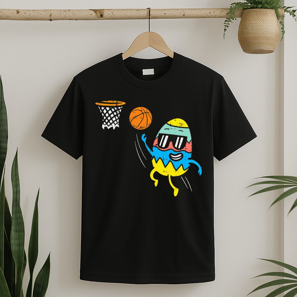 Easter Egg Playing Basketball Cute Sports T-Shirt