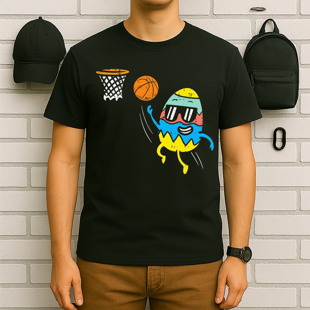 Easter Egg Playing Basketball Cute Sports T-Shirt