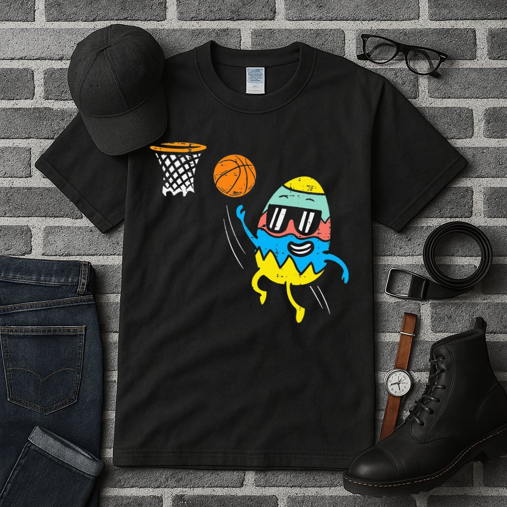 Easter Egg Playing Basketball Cute Sports Tall T-Shirt