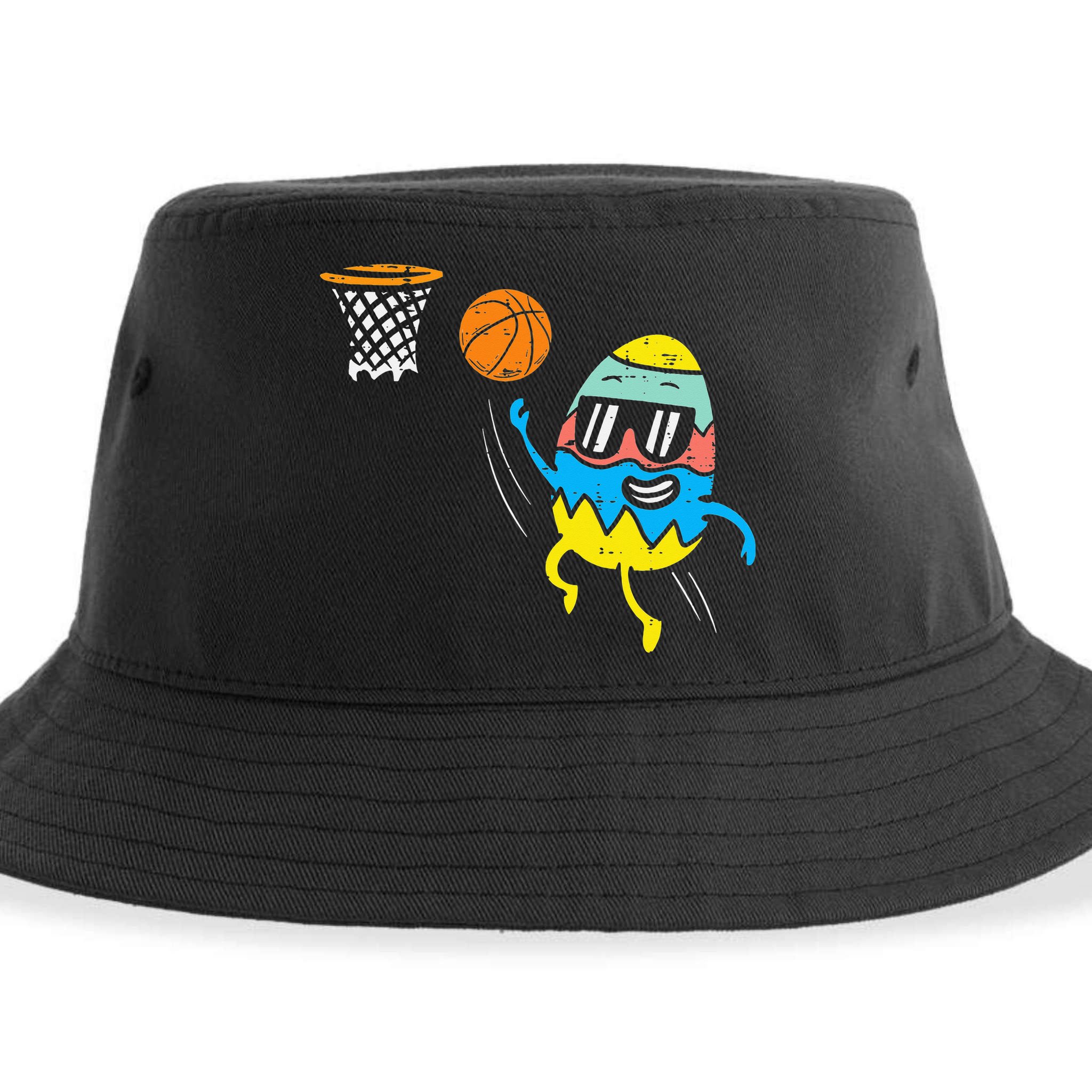 Easter Egg Playing Basketball Cute Sports Sustainable Bucket Hat