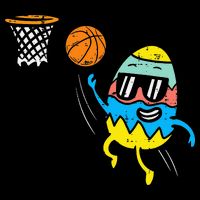 Easter Egg Playing Basketball Cute Sports Kids T-Shirt