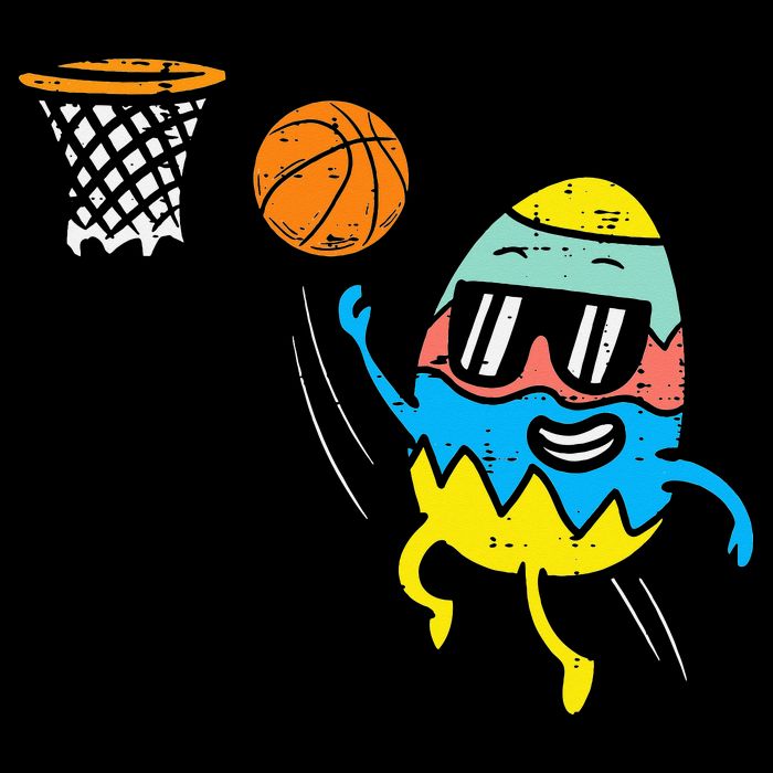 Easter Egg Playing Basketball Cute Sports Kids T-Shirt