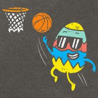Easter Egg Playing Basketball Cute Sports Cotton Canvas Backpack