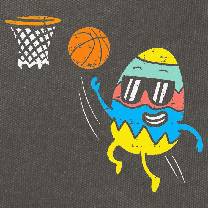 Easter Egg Playing Basketball Cute Sports Cotton Canvas Backpack