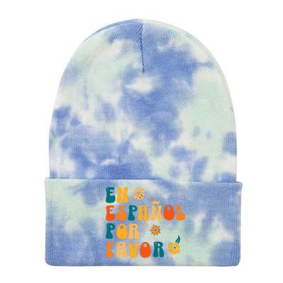 En EspañOl Por Favor Spanish Teacher Tie Dye 12in Knit Beanie