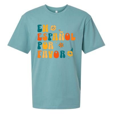 En EspañOl Por Favor Spanish Teacher Sueded Cloud Jersey T-Shirt