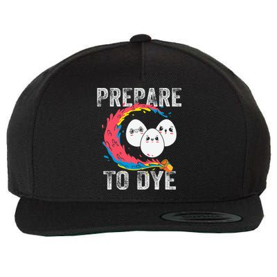 Easter Eggs PREPARE TO DYE Wool Snapback Cap