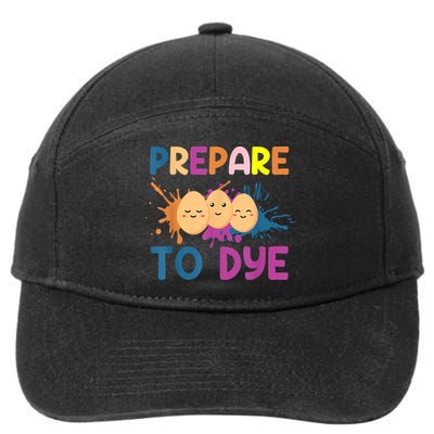 Easter Eggs PREPARE TO DYE Funny Easter Day 7-Panel Snapback Hat