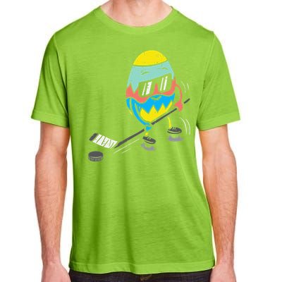 Easter Egg Playing Ice Hockey Cute Sports Adult ChromaSoft Performance T-Shirt