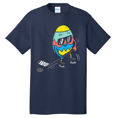 Easter Egg Playing Ice Hockey Cute Sports Tall T-Shirt